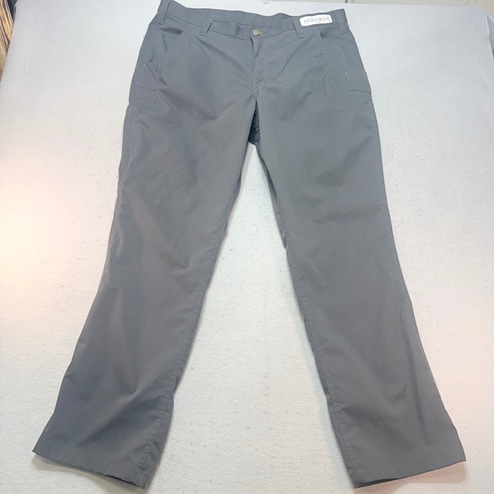 Men's Carhartt 38×32 Black Relaxed Fit Work / Utility Pants — Rugged Canvas
